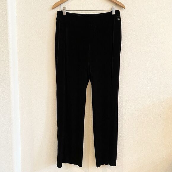 Soma Pants - Soma Womens Black Soft‎ Velvet Velour Pull On Casual Lounge Pants Pockets Small